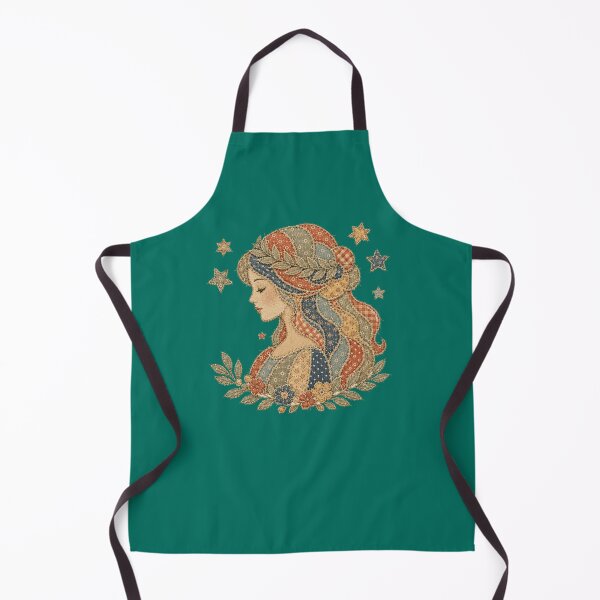 Item preview, Faux Patchwork Virgo Star Sign Zodiac Art Earth Element Graphic Cottagecore Vintage Style  designed and sold by Made by Tamar.