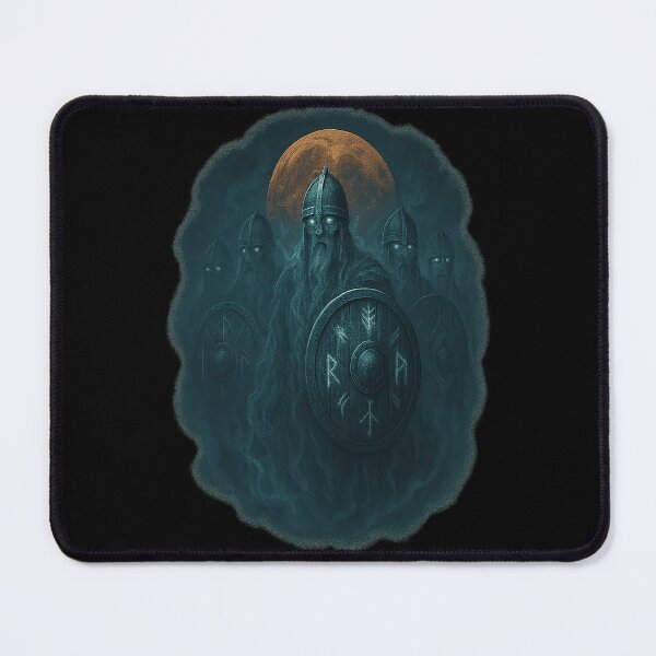 Item preview, Draugr Army Viking Shieldwall Runic Shield Harvest Moon designed and sold by Mythborn Saga.