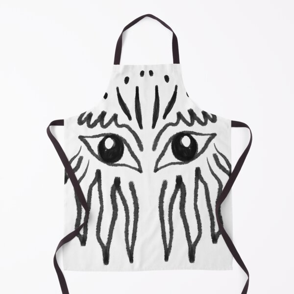 Item preview, The Watcher — Dark Creature Mask Ink Art Print designed and sold by AnnaVikhrArt.