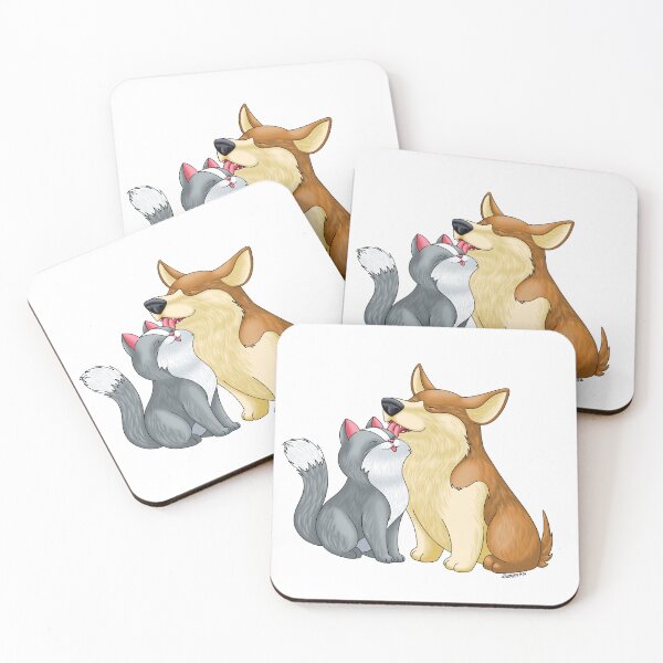 Item preview, Corgi and Cat Kisses designed and sold by ArkainStudios.