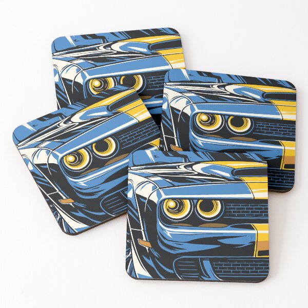 Item preview, Blue Classic Muscle Car Front Close Up Art designed and sold by RamyGallery.