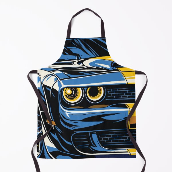 Item preview, Blue Classic Muscle Car Front Close Up Art designed and sold by RamyGallery.
