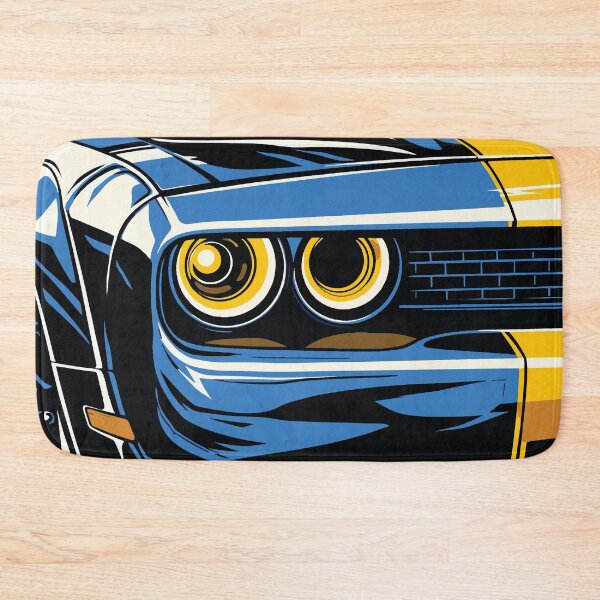 Item preview, Blue Classic Muscle Car Front Close Up Art designed and sold by RamyGallery.