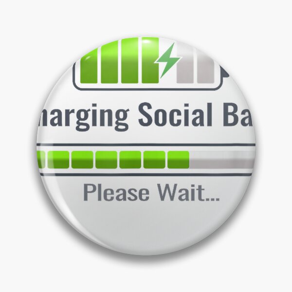 Item preview, Recharging Social Battery Introvert Low Energy Humor_Funny T-Shirt designed and sold by kevincuellar.