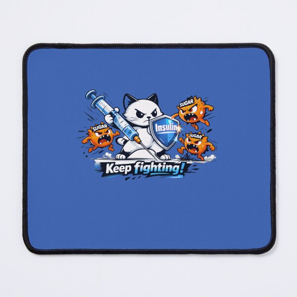 Item preview, Funny Diabetes Cat – Diabetic Keep Fighting Design designed and sold by Irysek.