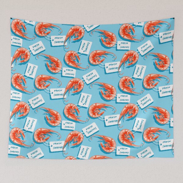 Item preview, Cute fresh Shrimps Pattern designed and sold by MinimalAnGo.
