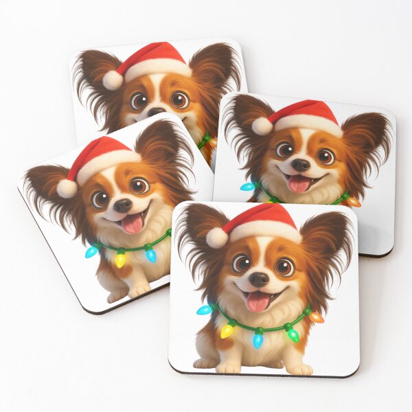 Item preview, Christmas Papillon Dog designed and sold by Sillytoe.