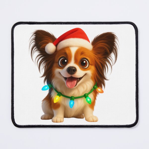 Item preview, Christmas Papillon Dog designed and sold by Sillytoe.