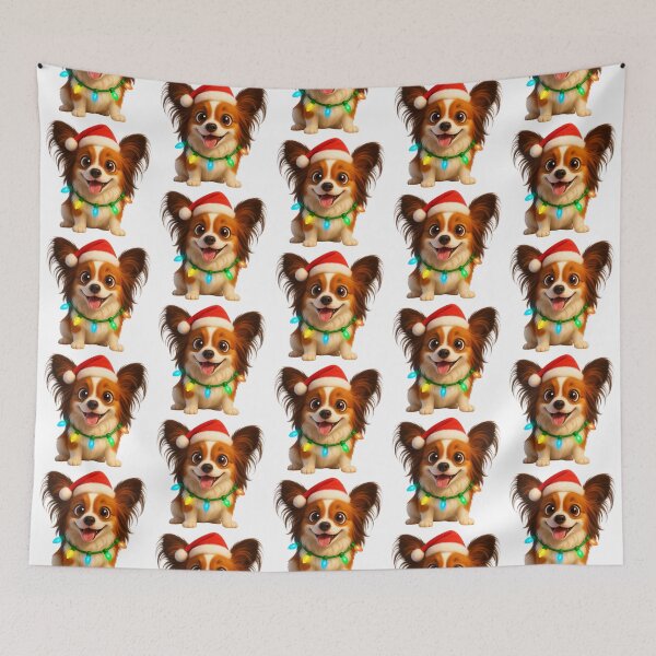 Item preview, Christmas Papillon Dog designed and sold by Sillytoe.