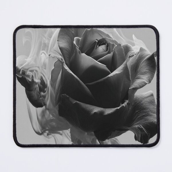Item preview, Elegant Black Rose with Smoke | Moody Minimalist Art designed and sold by SlowRegardArt.