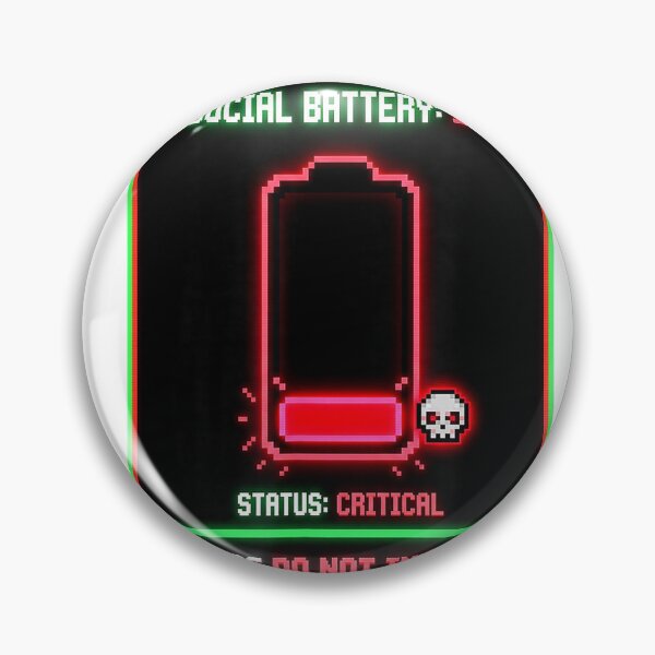 Item preview, Social Battery 1 Percent Low Energy Pixel Art Mental Health T-Shirt designed and sold by kevincuellar.