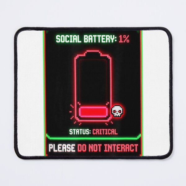 Item preview, Social Battery 1 Percent Low Energy Pixel Art Mental Health T-Shirt designed and sold by kevincuellar.