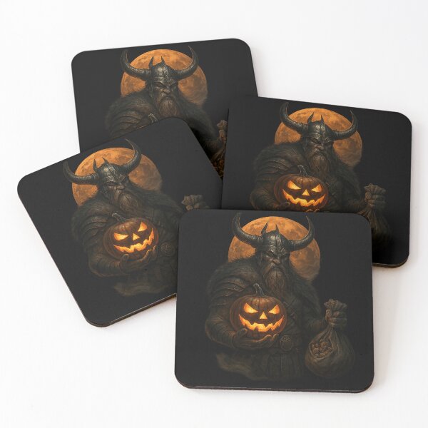 Item preview, Trick or Raid Viking Chieftain Halloween Pumpkin Sack designed and sold by Mythborn Saga.