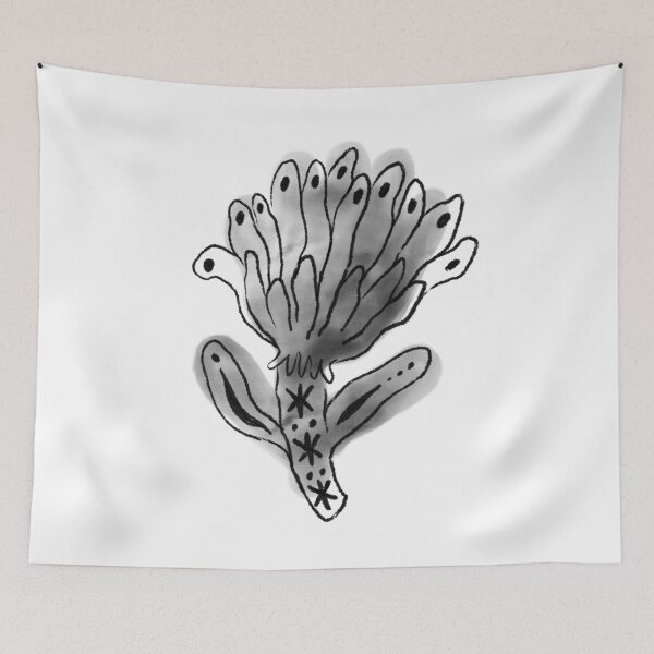 Item preview, The Blooming Spirit — Surreal Botanical Ink Art Print designed and sold by AnnaVikhrArt.
