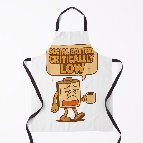 Item preview, Social Battery Critically Low Funny Introvert Coffee Retro T-Shirt designed and sold by kevincuellar.