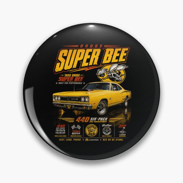 Item preview, 1969 Super Bee 440 Six-Pack Bumblebee Mopar Muscle Car Art designed and sold by TheArtOfCar.