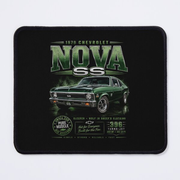 Item preview, 1970 Nova SS Classic Sleeper Muscle Car Vintage Art designed and sold by TheArtOfCar.