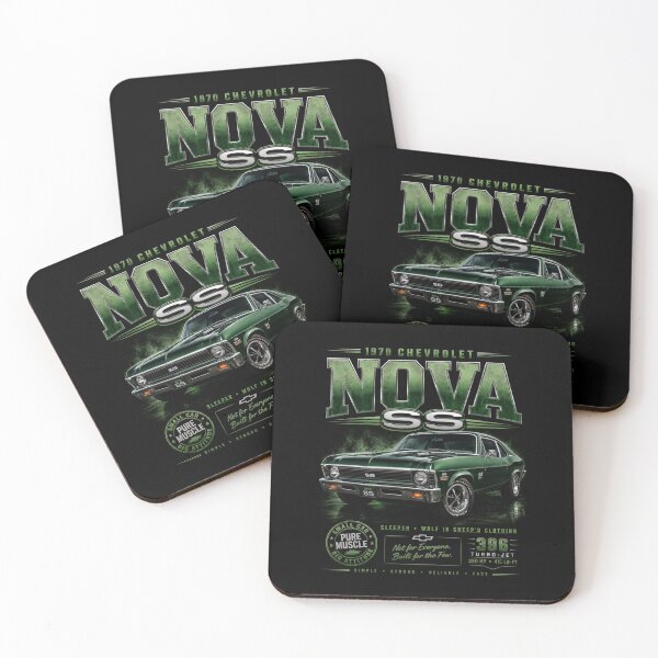 Item preview, 1970 Nova SS Classic Sleeper Muscle Car Vintage Art designed and sold by TheArtOfCar.