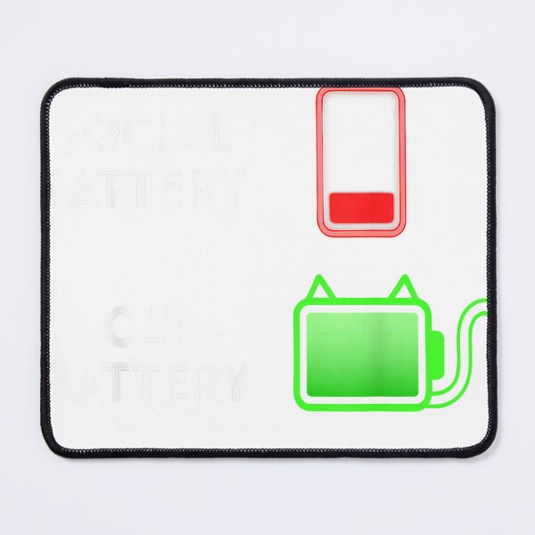 Item preview, Social Battery Low Cats Battery Full Popular Kitten Lover T-Shirt designed and sold by kevincuellar.