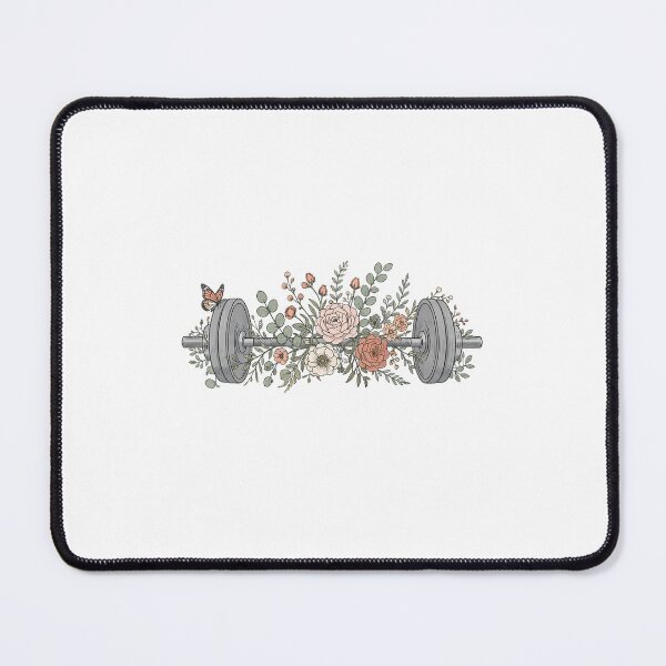Item preview, Feminine Weightlifting Barbell Floral Gym Girl Aesthetic designed and sold by chattsuede.