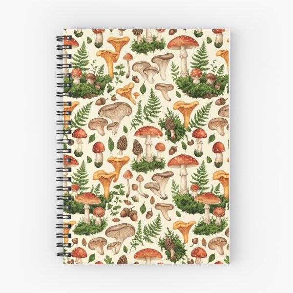 Item preview, Mushroom Forest Watercolor Cottagecore Seamless Pattern designed and sold by Inkworksbyshery.