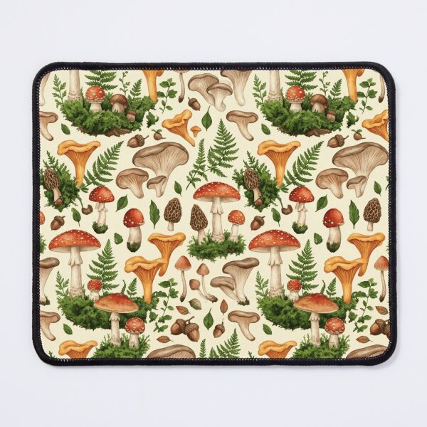Item preview, Mushroom Forest Watercolor Cottagecore Seamless Pattern designed and sold by Inkworksbyshery.