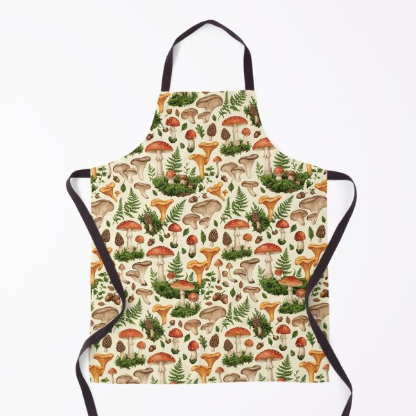Item preview, Mushroom Forest Watercolor Cottagecore Seamless Pattern designed and sold by Inkworksbyshery.