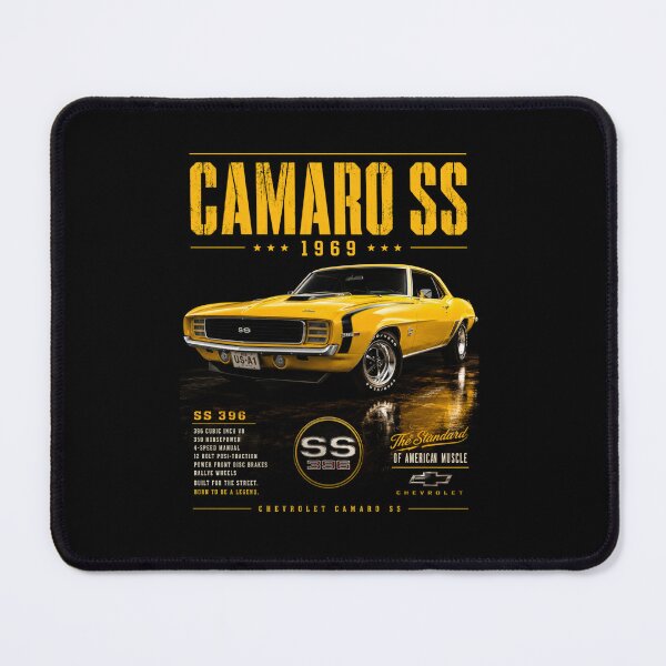 Item preview, 1969 Camaro SS Daytona Yellow Classic Muscle Car Art designed and sold by TheArtOfCar.