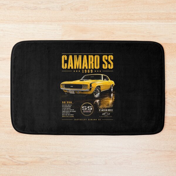 Item preview, 1969 Camaro SS Daytona Yellow Classic Muscle Car Art designed and sold by TheArtOfCar.