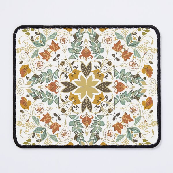 Item preview, Symmetric Boho Botanical Mandala - Earthy Floral Folk Art Print designed and sold by BestChoiceService.