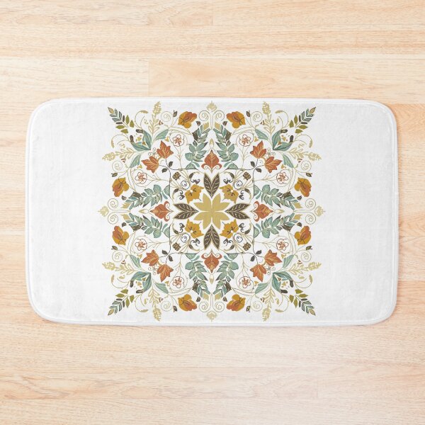 Item preview, Symmetric Boho Botanical Mandala - Earthy Floral Folk Art Print designed and sold by BestChoiceService.