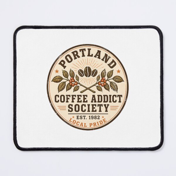 Item preview, Portland Coffee Addict Vintage Emblem designed and sold by chattsuede.