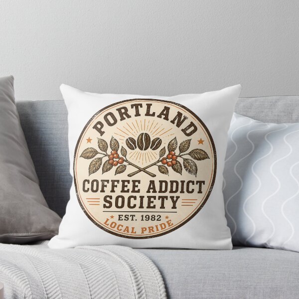 Item preview, Portland Coffee Addict Vintage Emblem designed and sold by chattsuede.