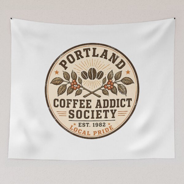 Item preview, Portland Coffee Addict Vintage Emblem designed and sold by chattsuede.