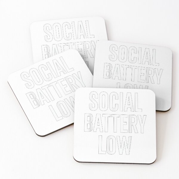 Item preview, Social Battery Low Funny Introvert Saying Minimalist Tee T-Shirt designed and sold by kevincuellar.