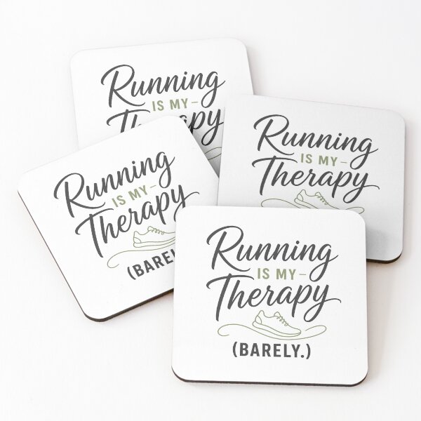 Item preview, Running Is My Therapy Barely: Funny Runner Mental Health Quote designed and sold by chattsuede.