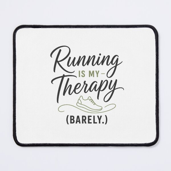 Item preview, Running Is My Therapy Barely: Funny Runner Mental Health Quote designed and sold by chattsuede.