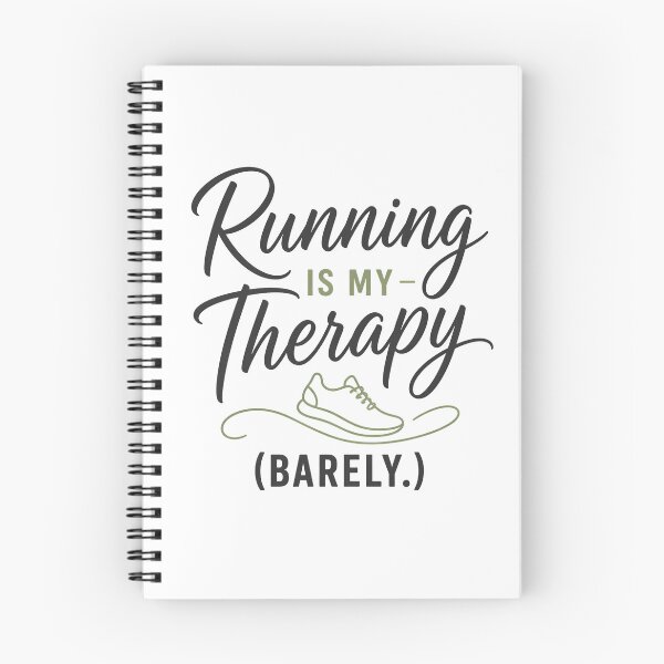 Aperçu de l'œuvre Courir est ma thérapie (à peine) : Citation humoristique sur la santé mentale des coureurs créée et vendue par chattsuede.