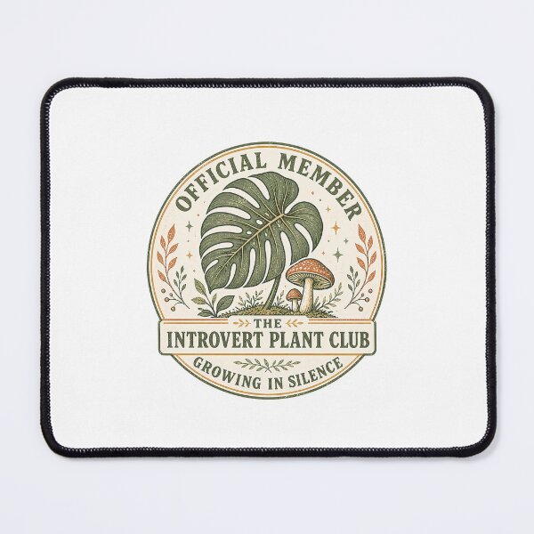 Item preview, Introvert Plant Club Official Member Growing In Silence Vintage Badge designed and sold by chattsuede.