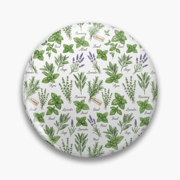 Item preview, Herb Garden Watercolor Kitchen Botanical Seamless Pattern designed and sold by Inkworksbyshery.