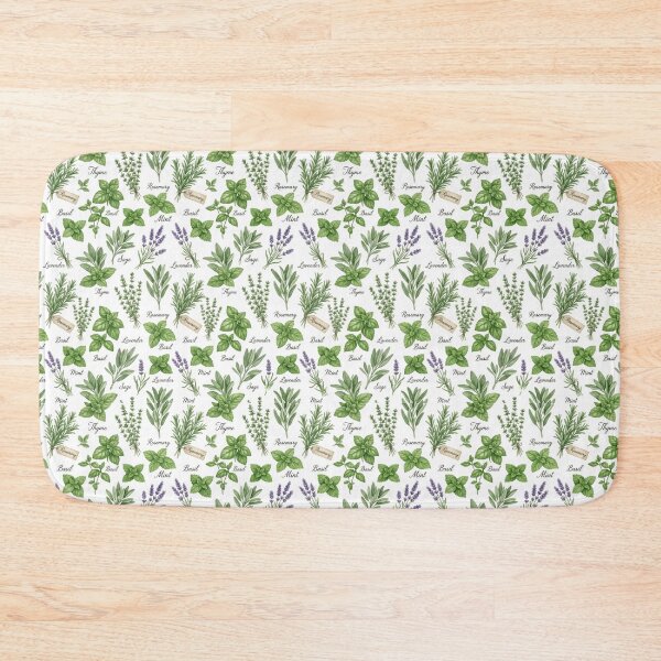 Item preview, Herb Garden Watercolor Kitchen Botanical Seamless Pattern designed and sold by Inkworksbyshery.