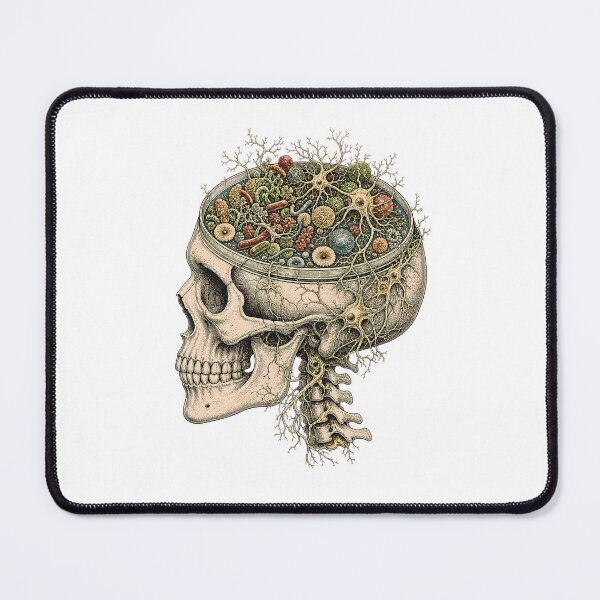 Item preview, Surreal Microbiome Anatomical Skull designed and sold by chattsuede.
