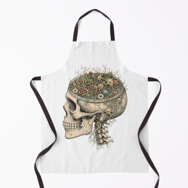 Item preview, Surreal Microbiome Anatomical Skull designed and sold by chattsuede.