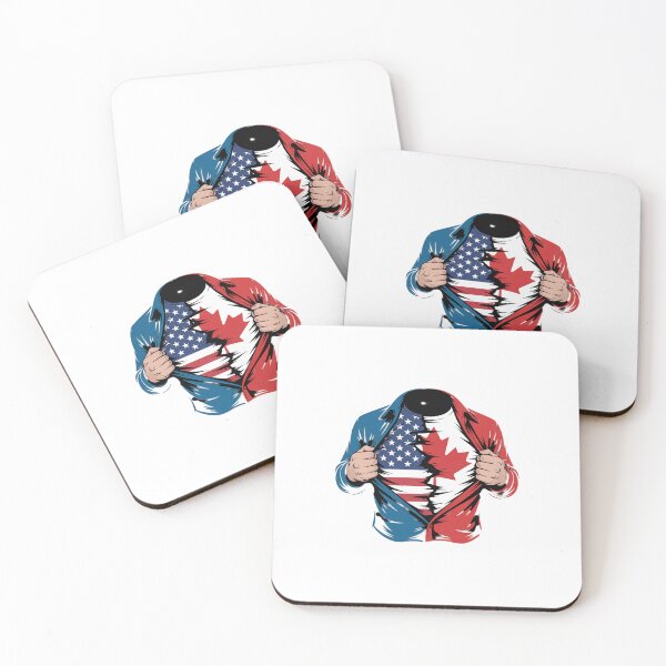 Item preview, America USA Canadian Flag Chest Canadian Roots Canada designed and sold by BlassmausArt.