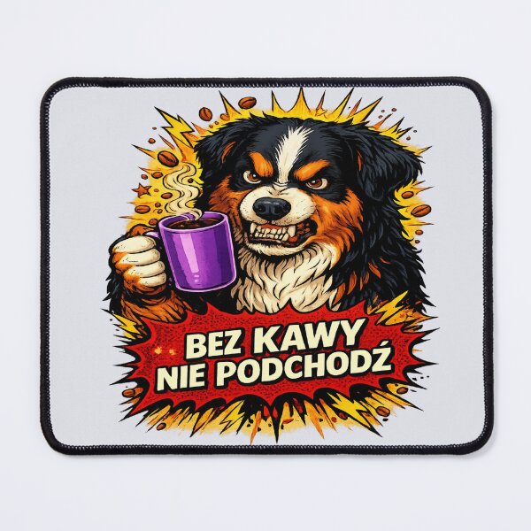 Item preview, Angry Coffee Dog Funny Polish Meme designed and sold by CalineczkaStudio.
