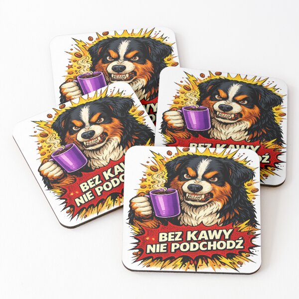 Item preview, Angry Coffee Dog Funny Polish Meme designed and sold by CalineczkaStudio.
