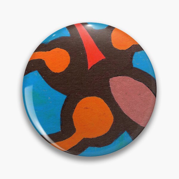 Item preview, Orange on Blue abstract on Wine Paper designed and sold by Victoria Jeffries Art.