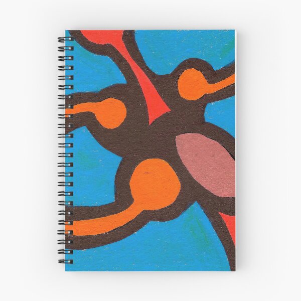 Item preview, Orange on Blue abstract on Wine Paper designed and sold by Victoria Jeffries Art.