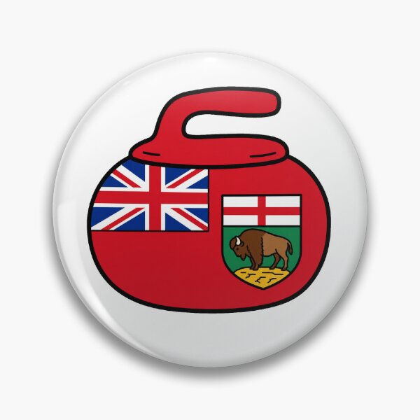 Item preview, Cartoon Manitoba Flag Curling Rock designed and sold by Em-Arn.