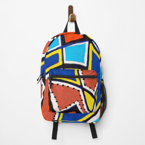 Item preview, Abstract blue and orange Stained glass designed and sold by Victoria Jeffries Art.